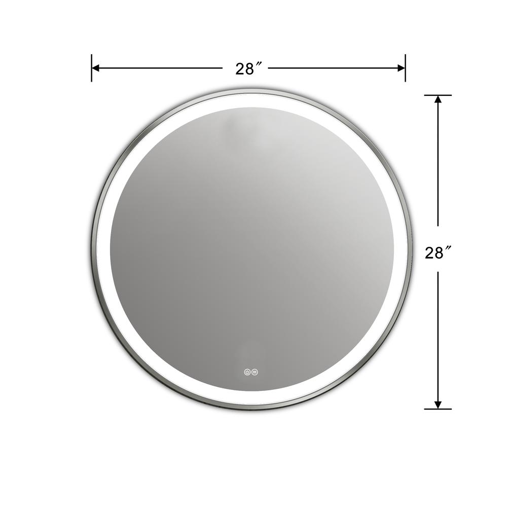 SPECULO Embedded LED Mirror 6000K Daylight White  28" Wide. Picture 1