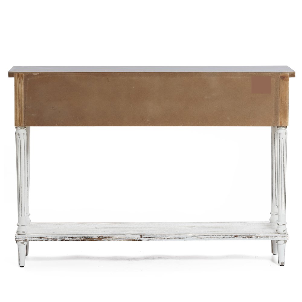 Wood and Metal Farmhouse Distressed Console Table. Picture 8