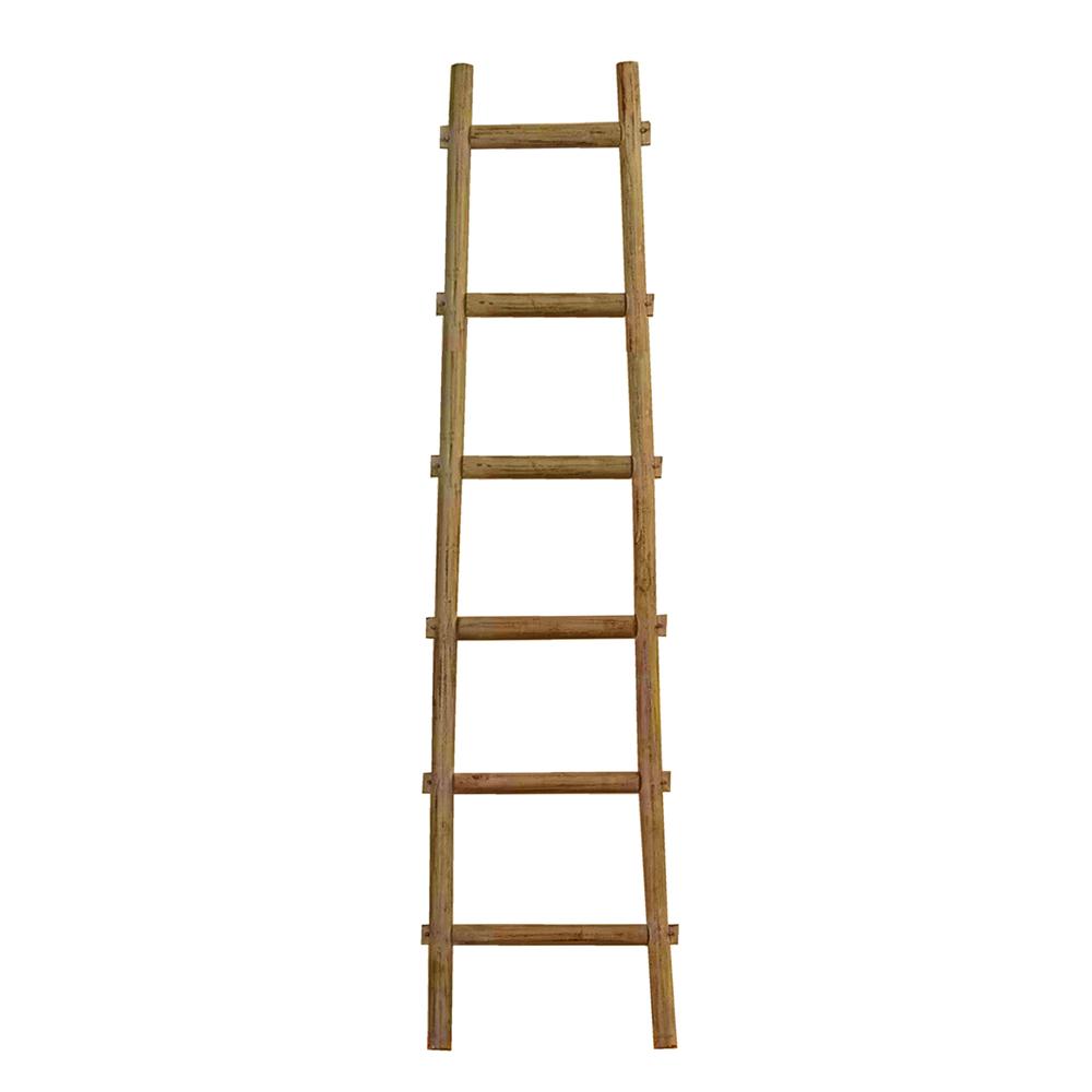 Screen Gems 6 Step 6 Ft Blankrock Decorative Wooden Ladder. Picture 1