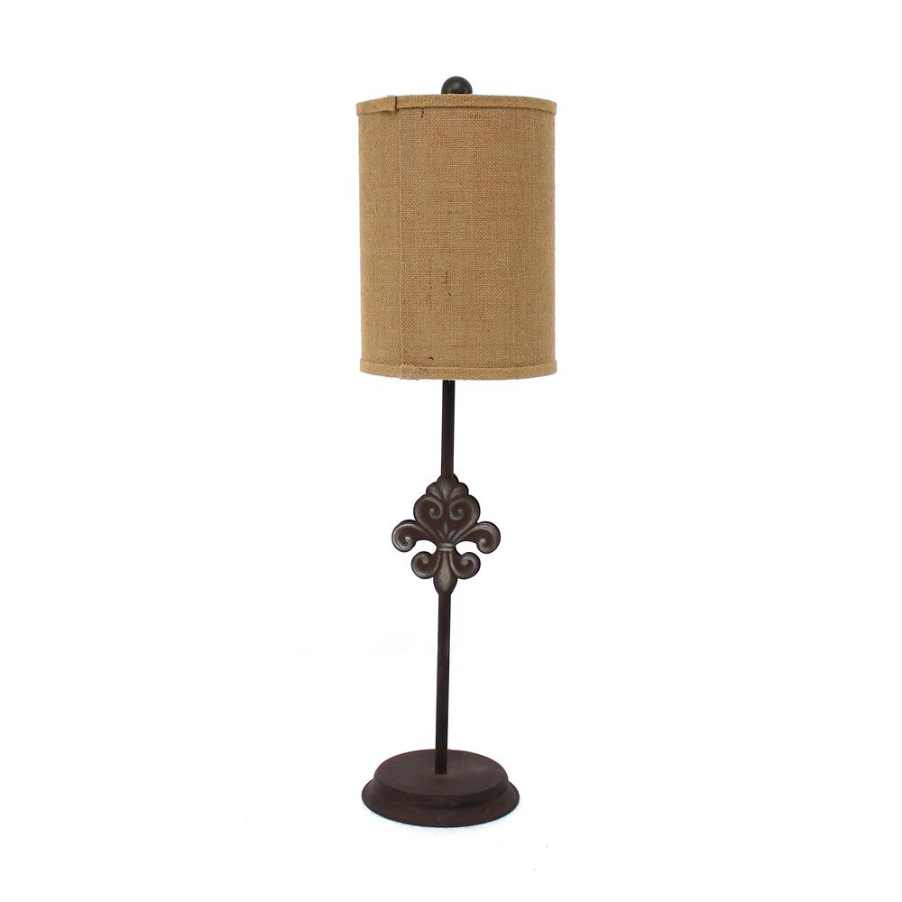 Traditional Fleur-De-Lis Bronze Table Lamp. Picture 6