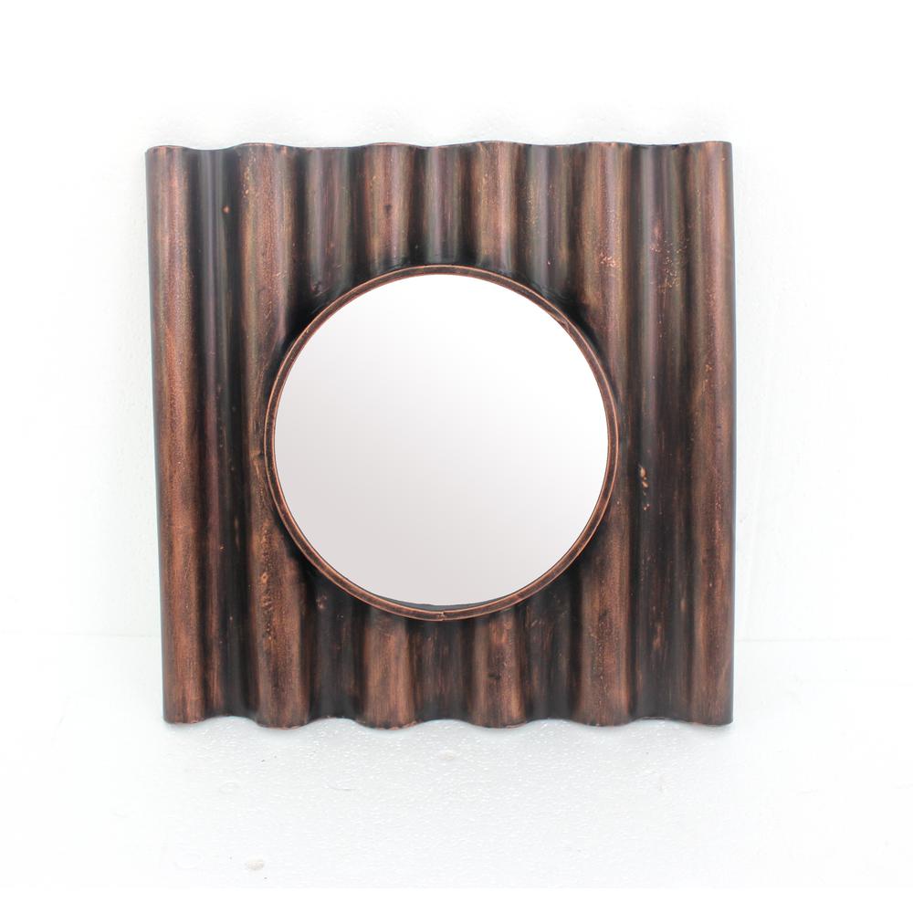 Traditional Panpipe-Like Wooden Cosmetic Mirror. Picture 6