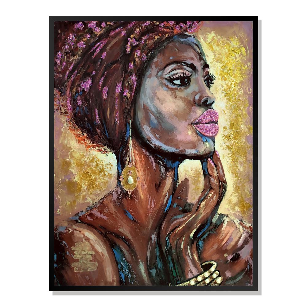Decorative painting African woman B. Picture 1