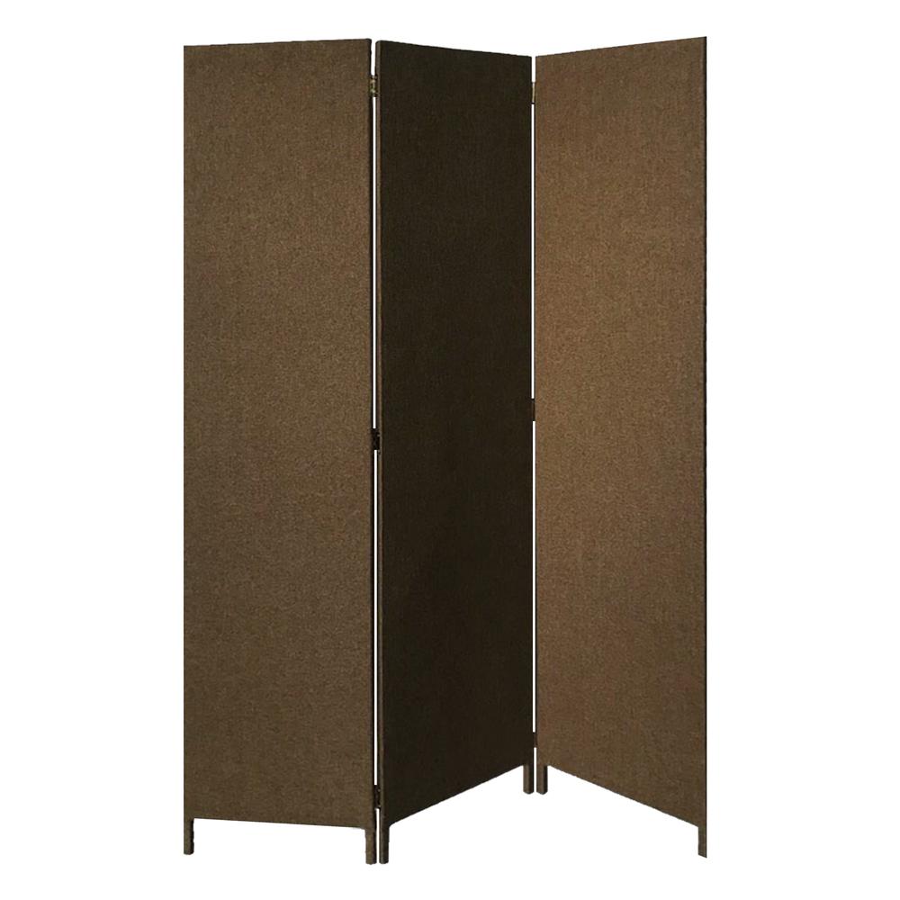 Screen Gems 3 Panel Fabric Soho Screen Sg-360 Brown. Picture 5
