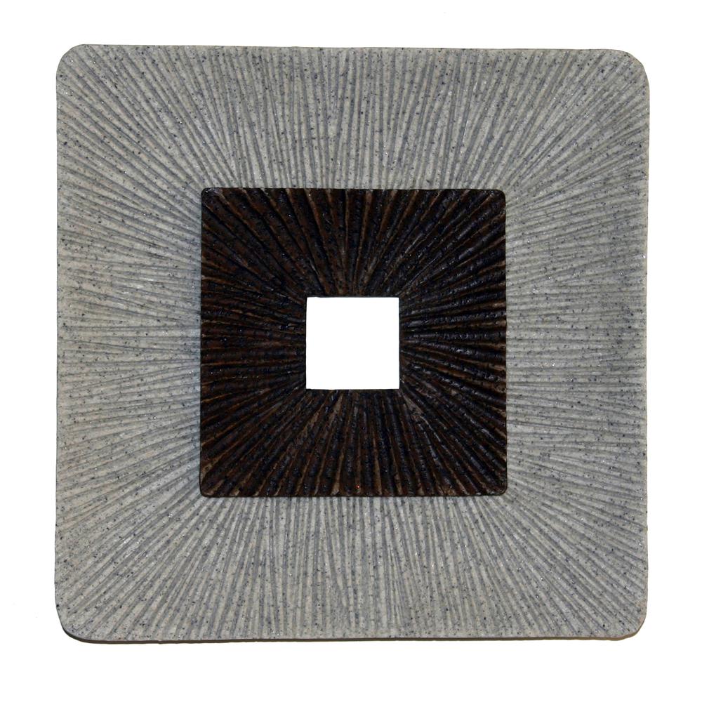Square Wall Art, Ribbed Finish 14" X 2". Picture 1