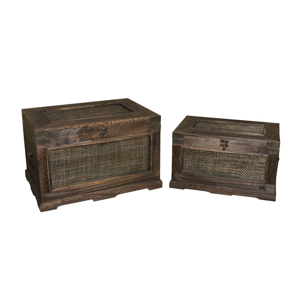 S/2 Wooden  Storage Box. Picture 1