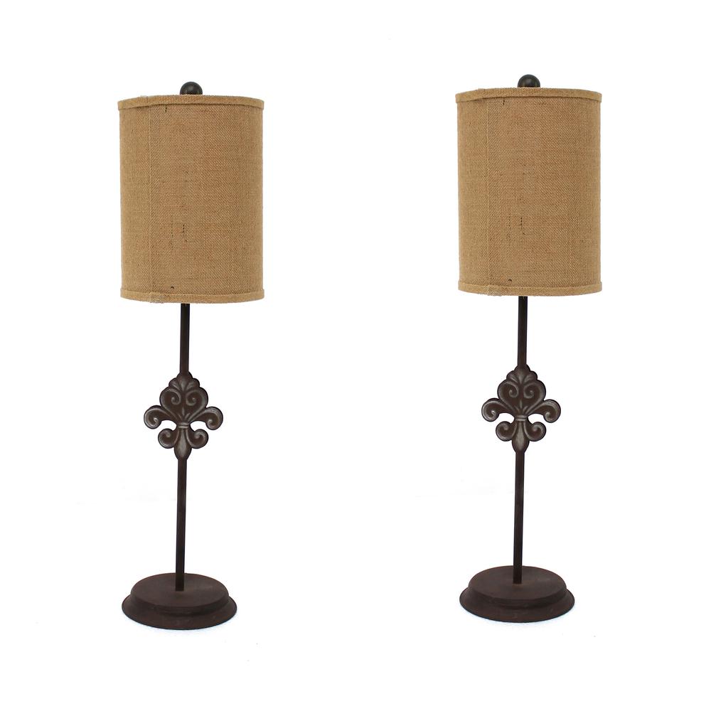 Traditional Fleur-De-Lis Bronze Table Lamp. Picture 3
