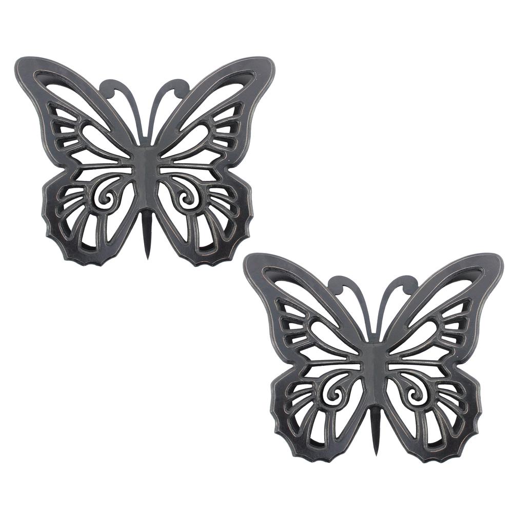 Rustic Butterfly Wooden Wall Decor With Black Finish. Picture 3