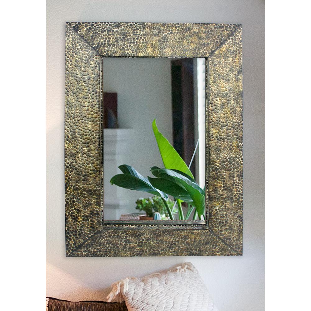 Coastal Dressing Mirror With Gravel-Like Mosaic Frame. Picture 2