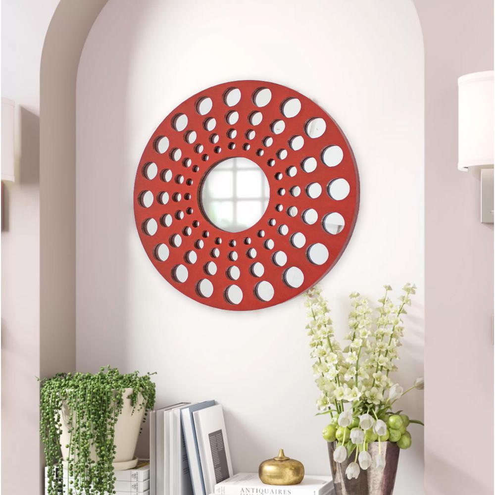 Modern Style Mirrored Wooden Wall Decor. Picture 1