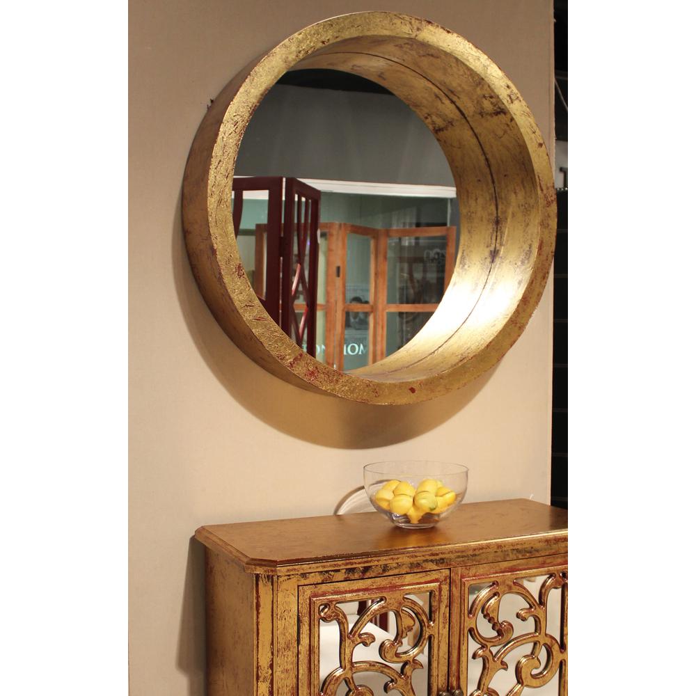 Contemporary Round Tray-Shaped Cosmetic Mirror. Picture 2