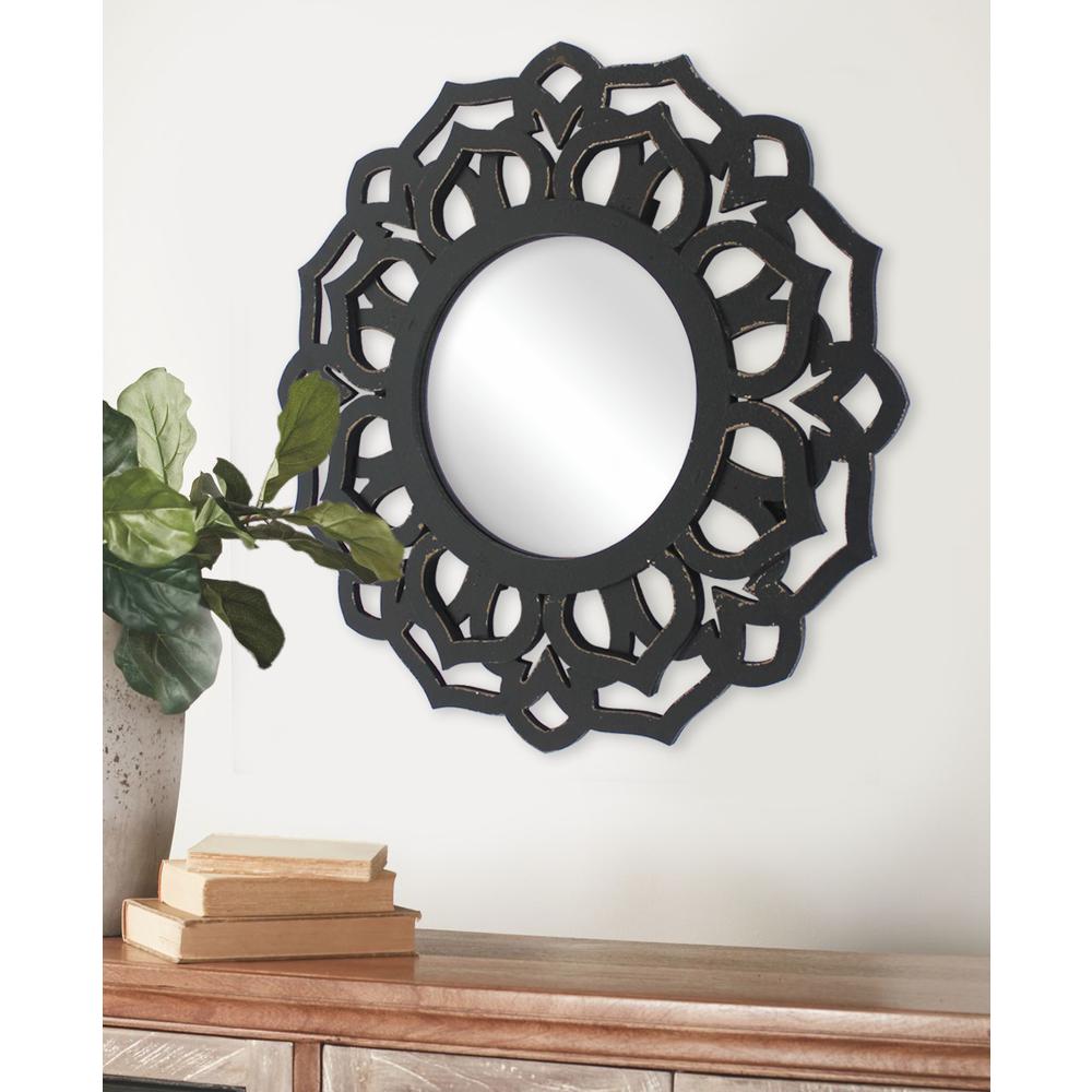 Traditional Lotus Wall Mirror. Picture 4