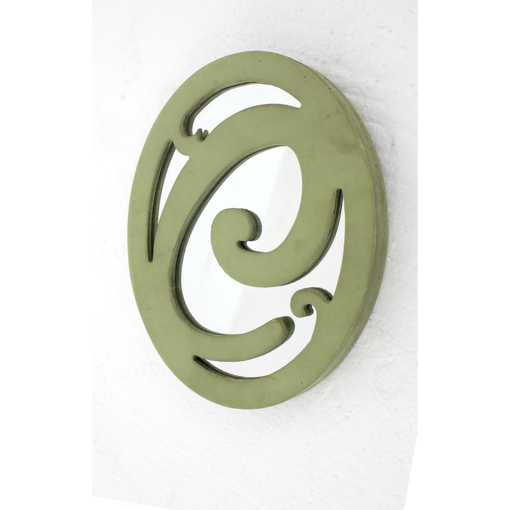 Cottage Style Artistic Letter “C” Patterned Green Wall Decor. Picture 1