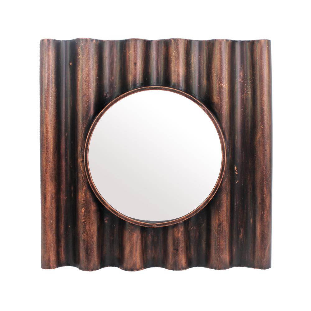 Traditional Panpipe-Like Wooden Cosmetic Mirror. Picture 2