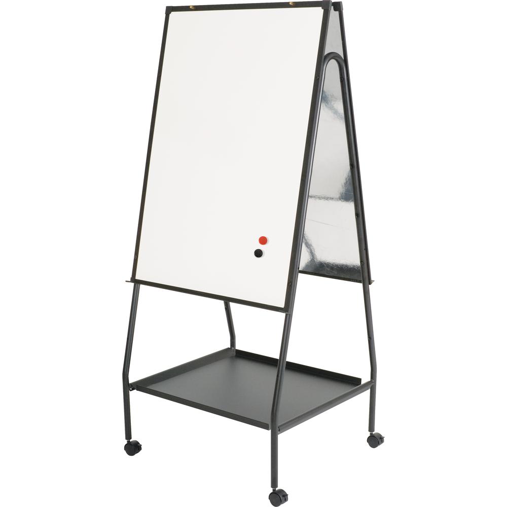 Wheasel Easel Dry-Erase Board, Porcelain-on-Steel, 28 3/4 x 59 1/2, White/Black. Picture 1