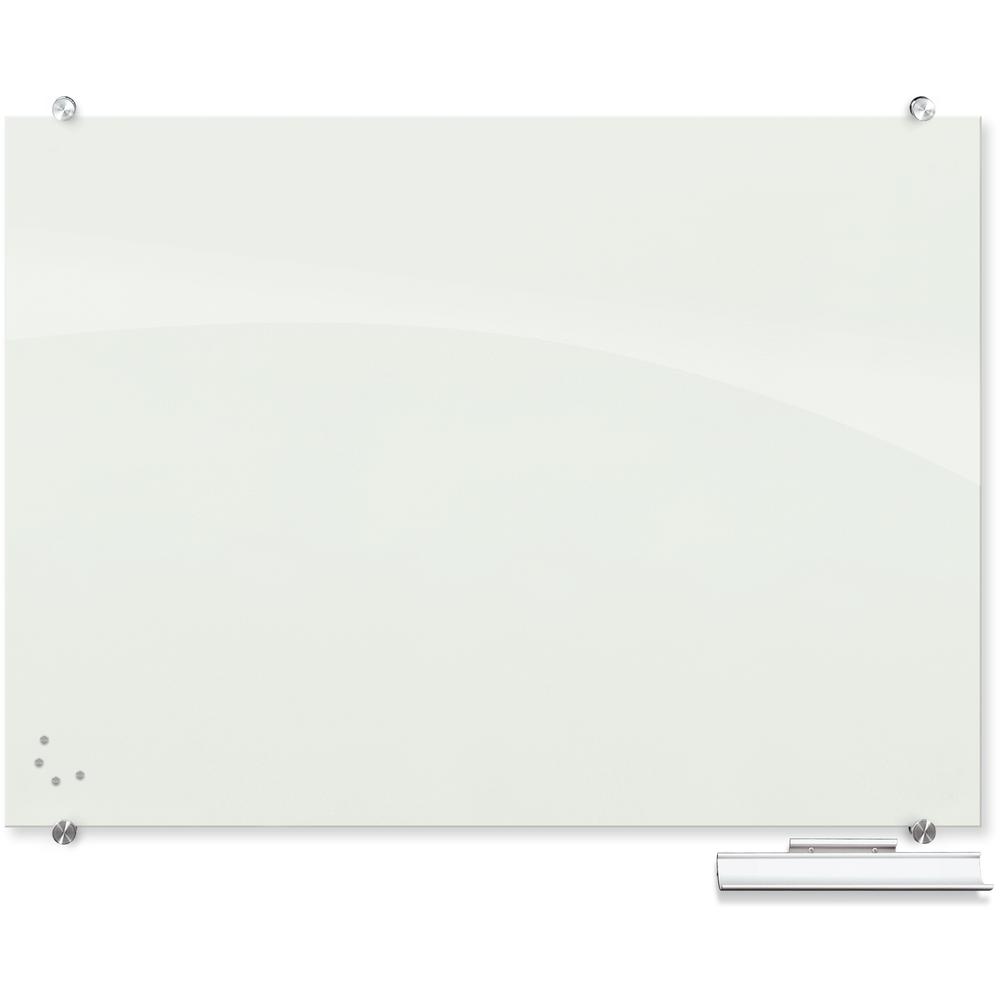 Balt Visionary Magnetic Glass Dry Erase Whiteboard - 48" (4 ft) Width x 36" (3 ft) Height - White Glass Surface - Rectangle - 1 Each. Picture 1