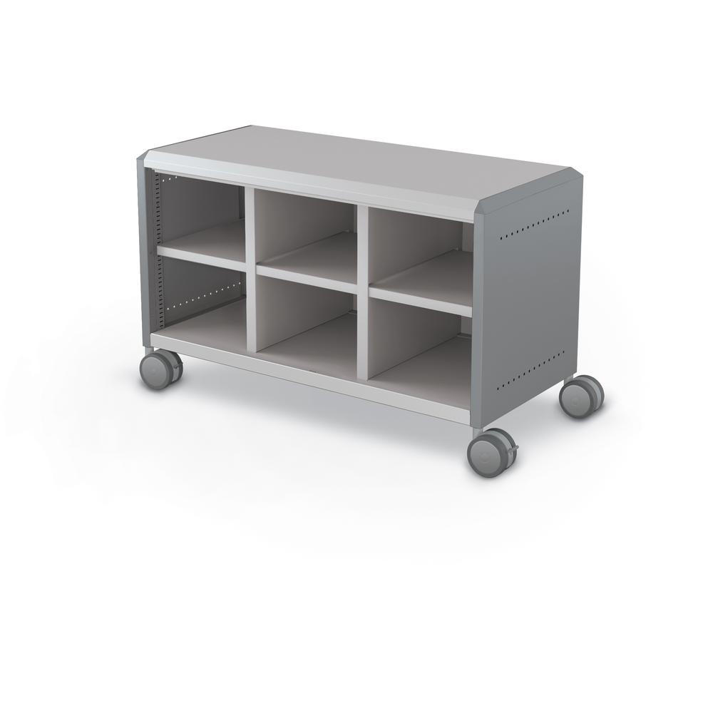 Compass Cabinet - Maxi H1 -Cubbies / Casters - Cool Grey. Picture 1