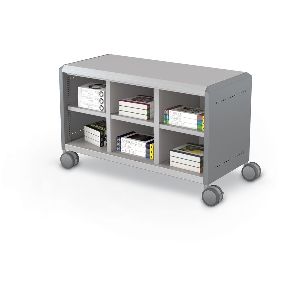 Compass Cabinet - Maxi H1 -Cubbies / Casters - Cool Grey. Picture 2