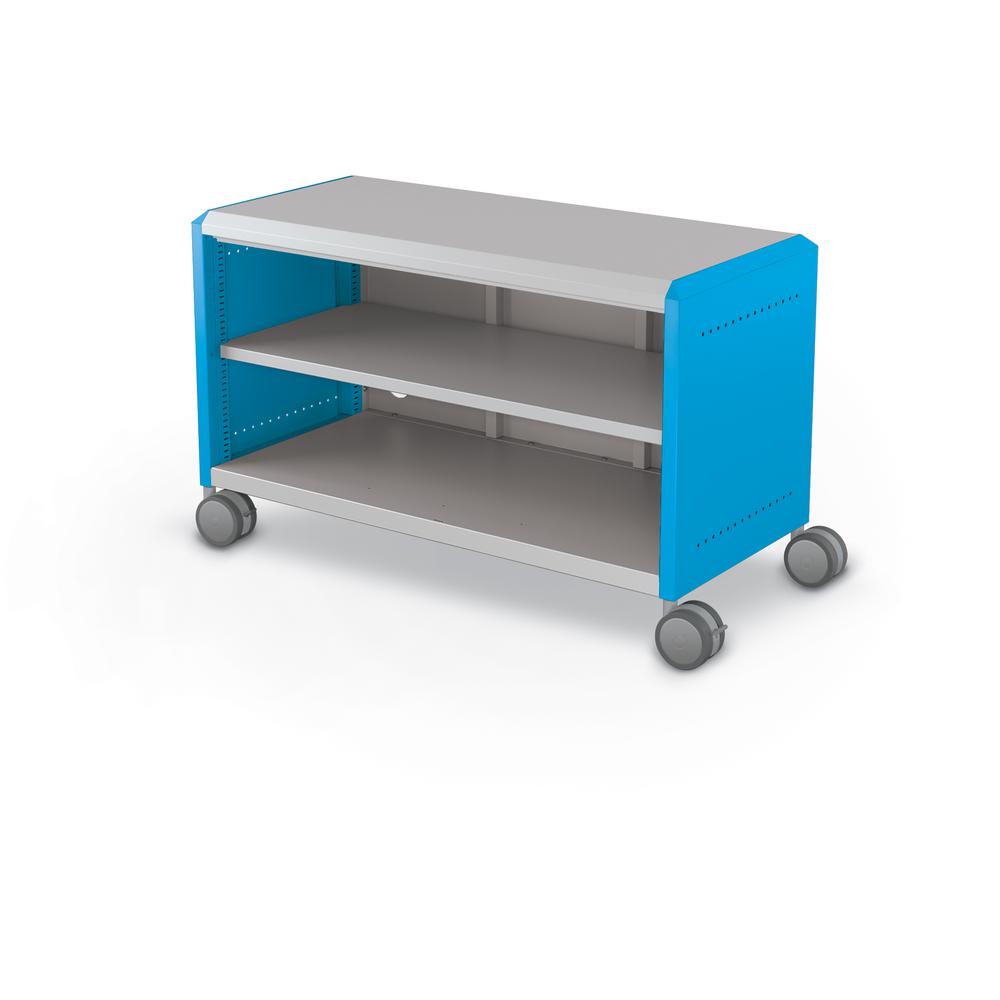 Compass Cabinet - Maxi H1 -Shelves / Casters - Blue. Picture 1