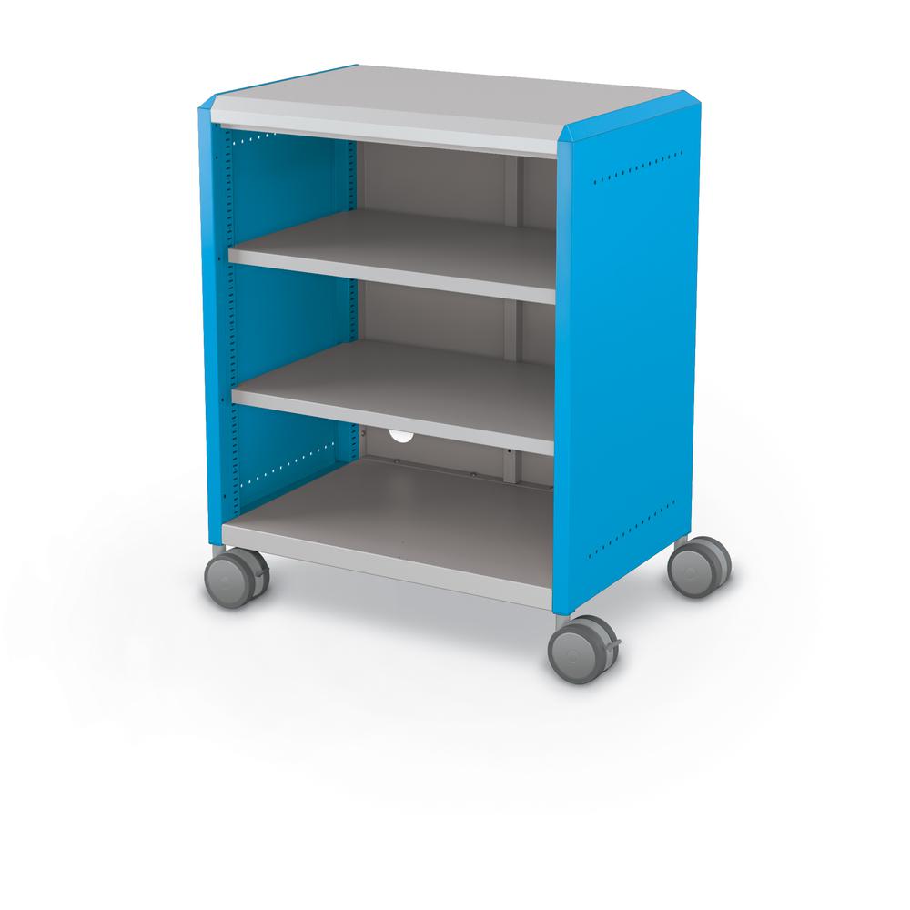 Compass Cabinet - Midi H2 -Shelves / Casters -Blue. Picture 1