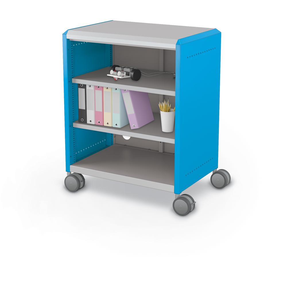 Compass Cabinet - Midi H2 -Shelves / Casters -Blue. Picture 2