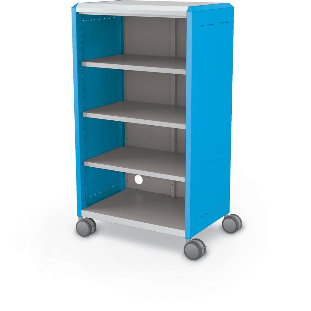 Compass Cabinet - Midi H3 -Shelves / Casters - Blue. Picture 1
