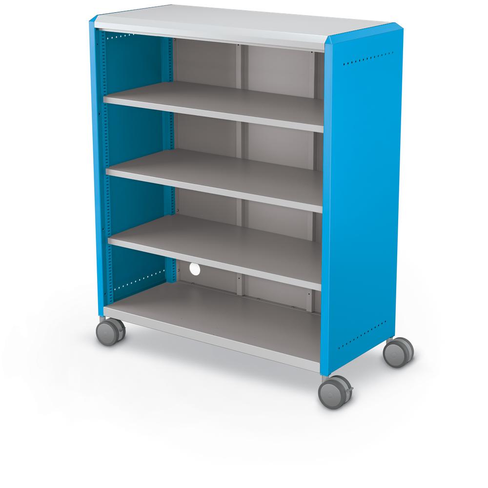 Compass Cabinet - Maxi H3 -Shelves / Casters - Blue. Picture 1