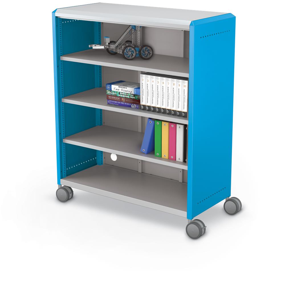 Compass Cabinet - Maxi H3 -Shelves / Casters - Blue. Picture 2