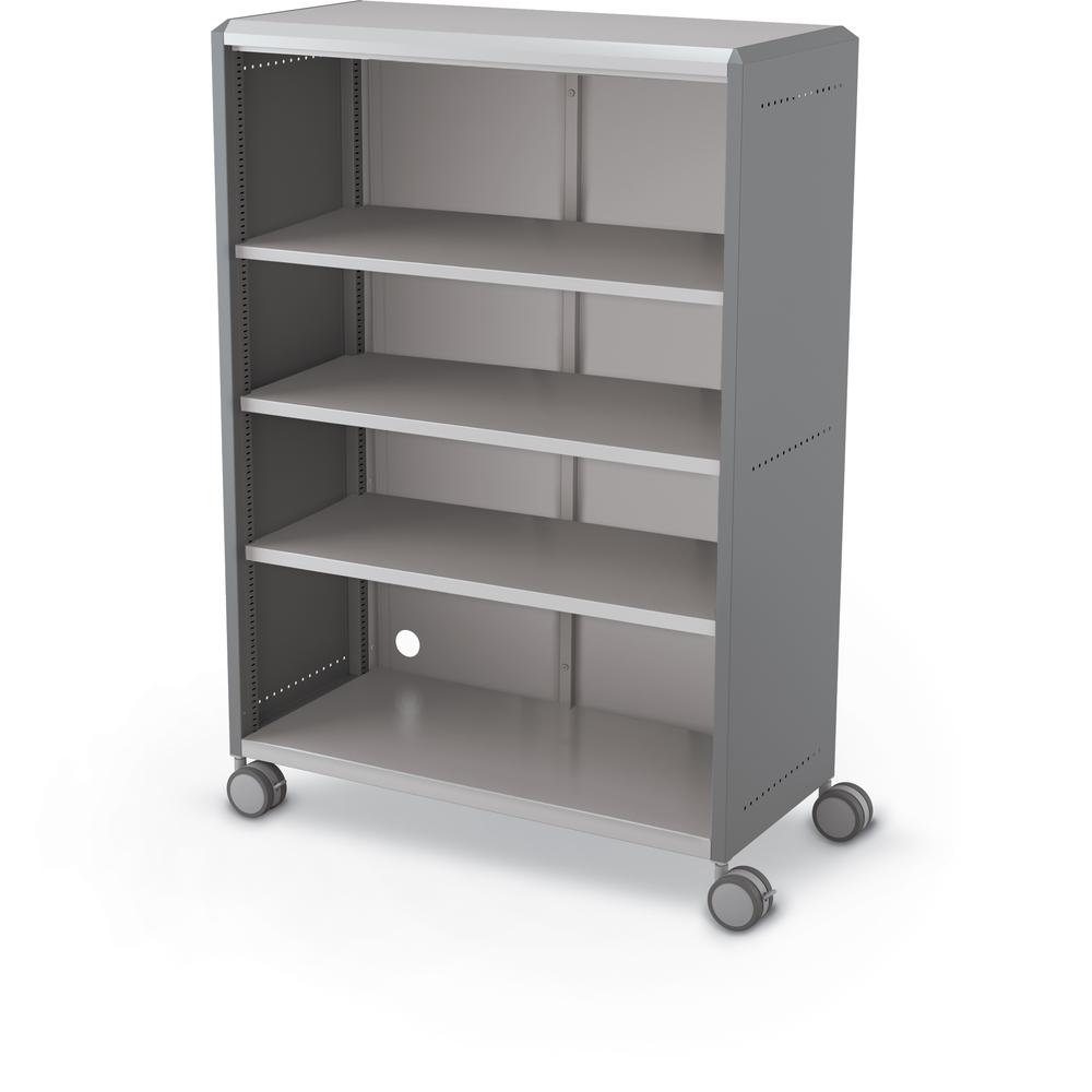 Compass Cabinet - Grande -Shelves / Casters - Cool Grey. Picture 1