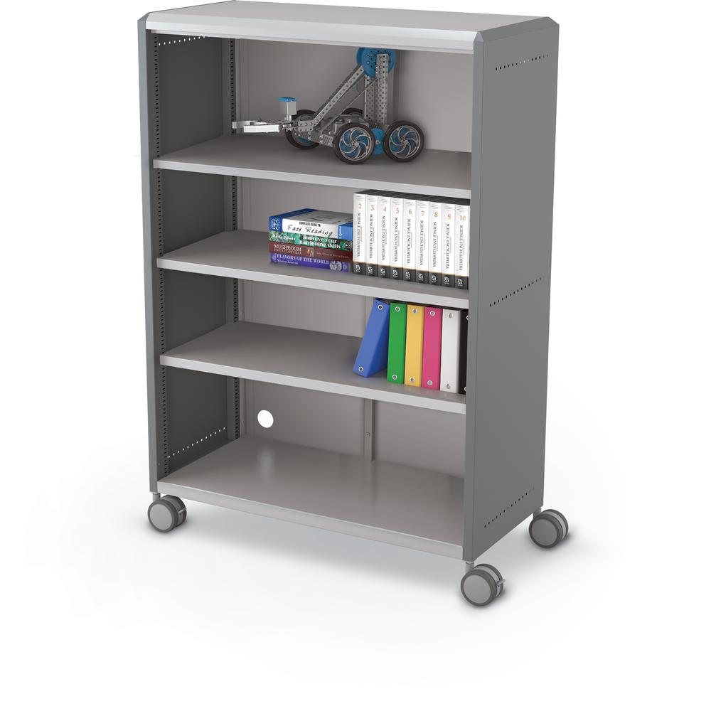 Compass Cabinet - Grande -Shelves / Casters - Cool Grey. Picture 2