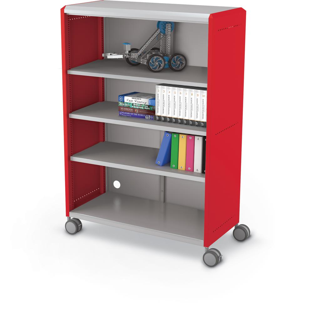 Compass Cabinet - Grande -Shelves / Casters - Red. Picture 2