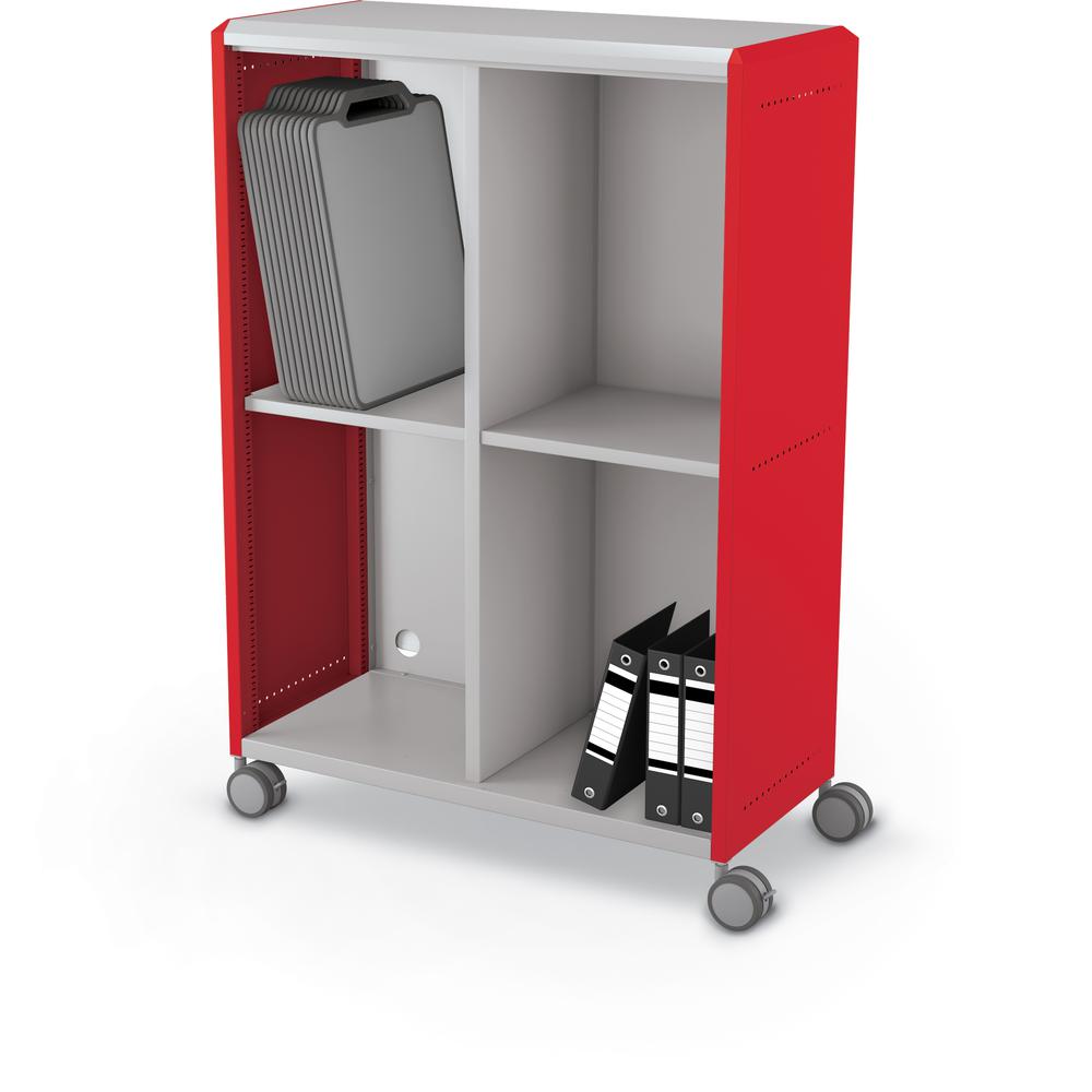 Compass Cabinet - Grande -Cubbies / Casters- Red. Picture 2