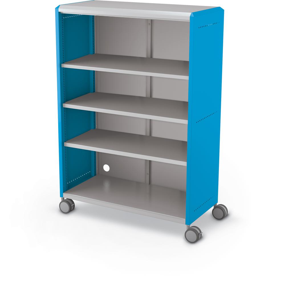 Compass Cabinet - Grande -Shelves / Casters - Blue. Picture 1