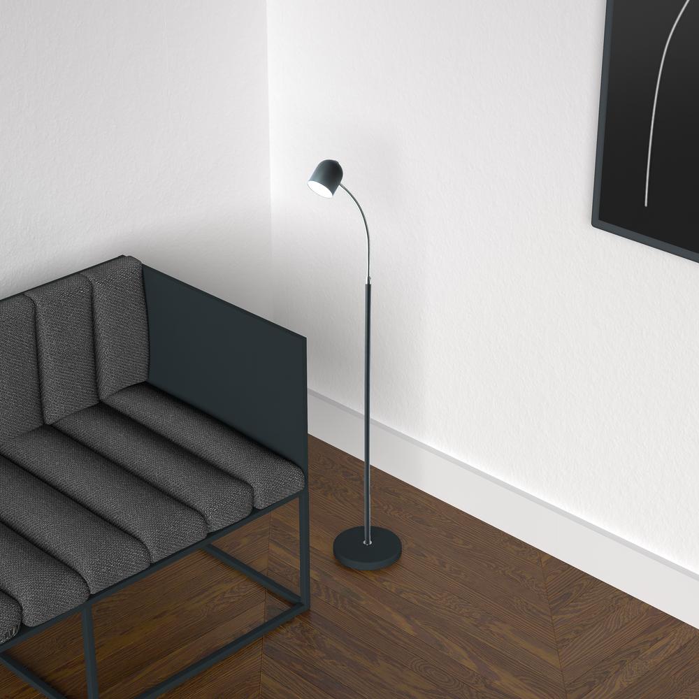5W Floor Lamp, Satin Black Finish. Picture 2