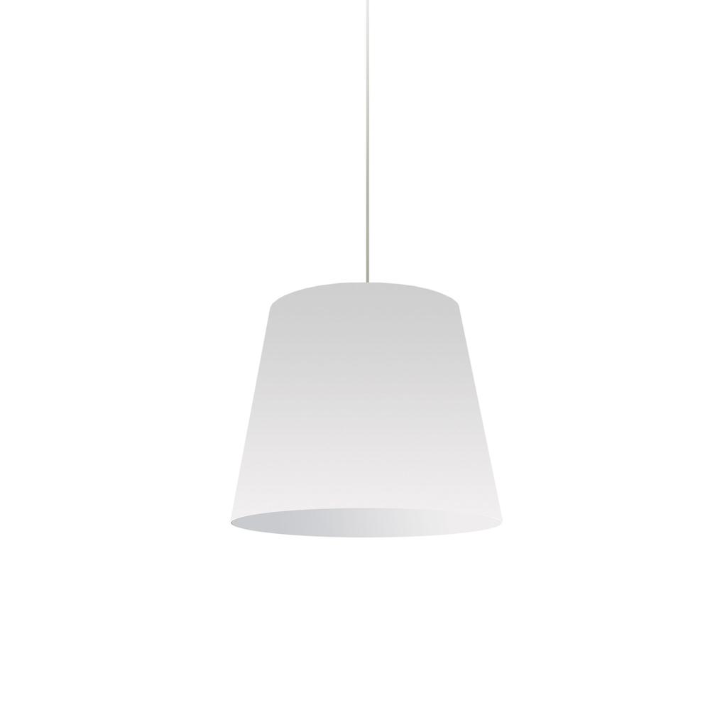 1 Light Oversized Drum Pendant Small White Shade. Picture 2