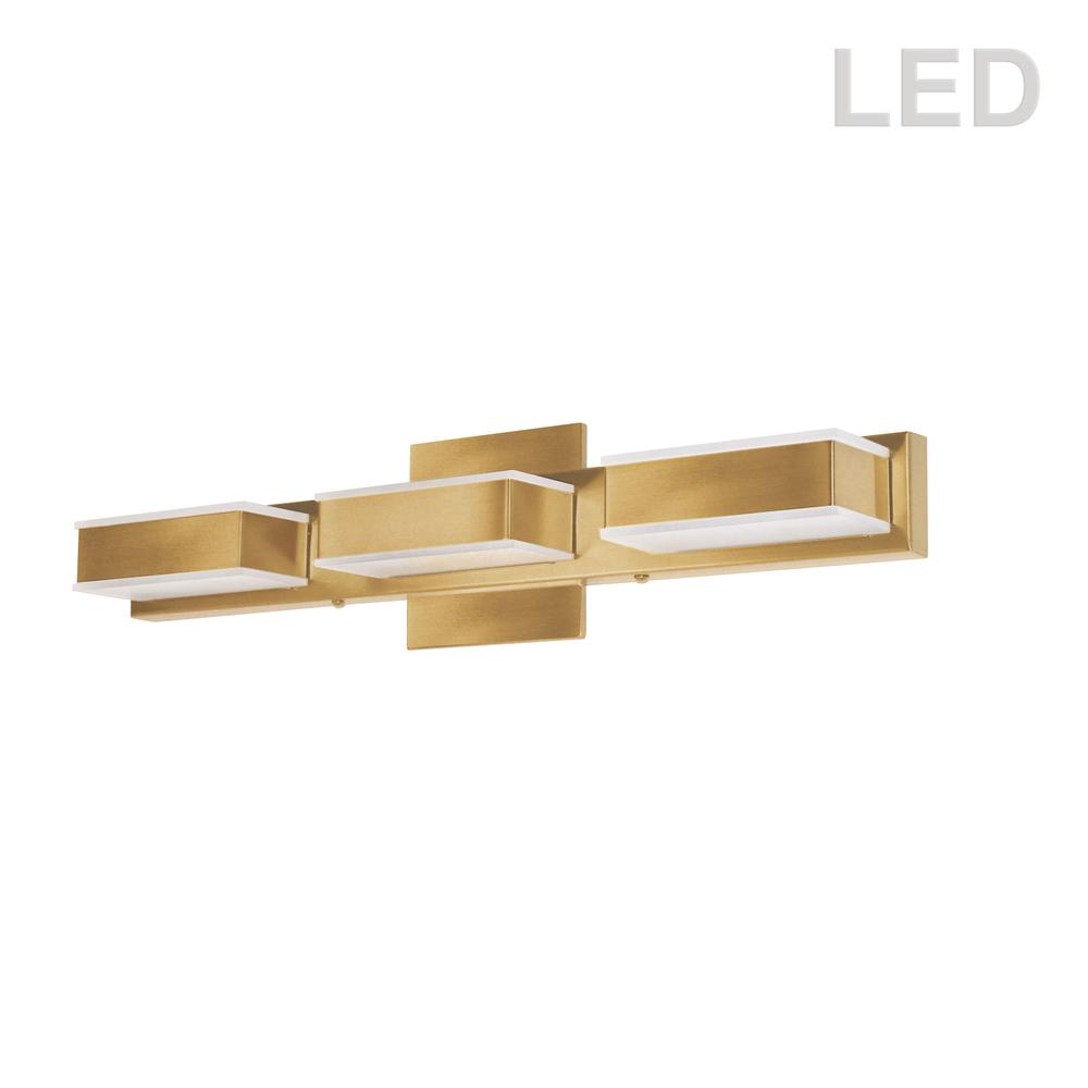 3 Light LED Wall Vanity Gold Finish. Picture 2