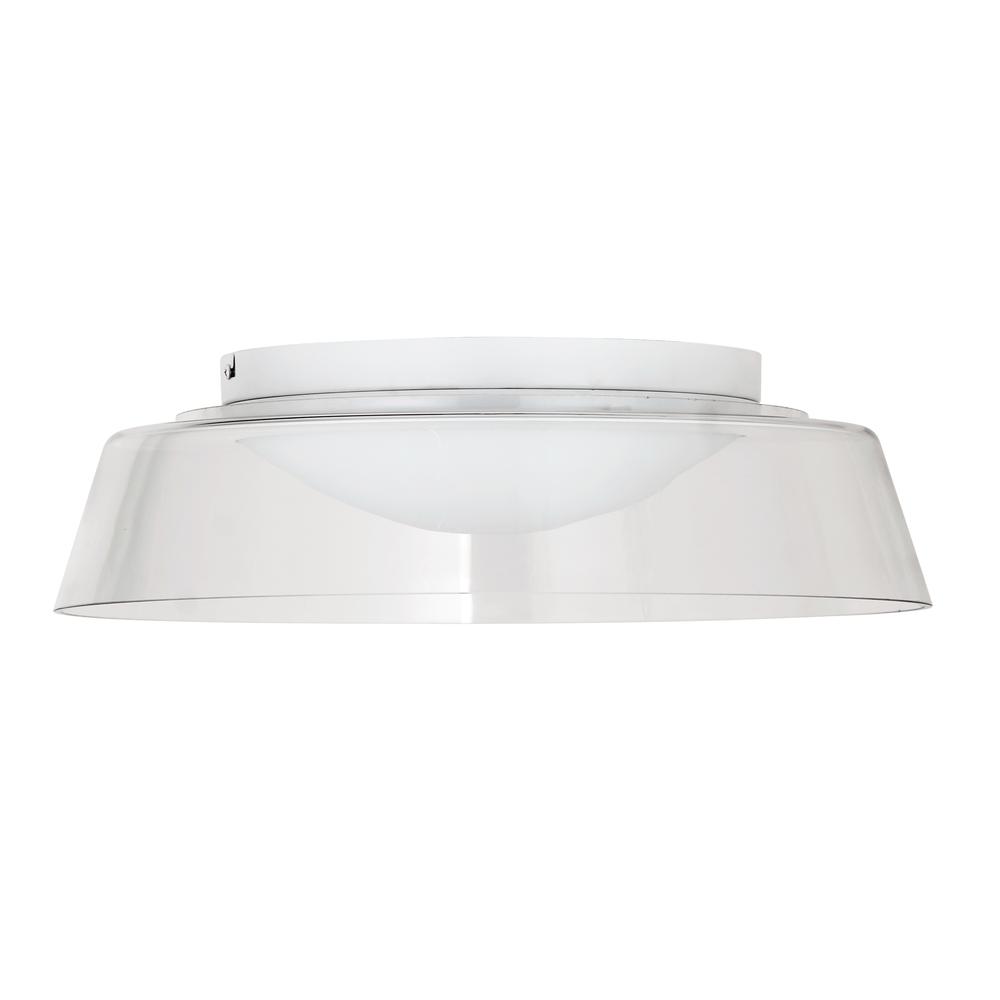 35W Flush Mount, MW Finish with Clear Glass. Picture 1