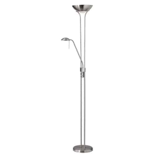 Mother/Son Floor Lamp/Satin Chrome. Picture 1