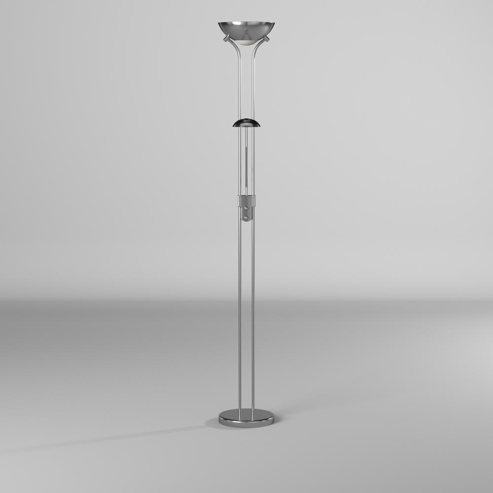 Mother/Son Floor Lamp/Satin Chrome. Picture 5