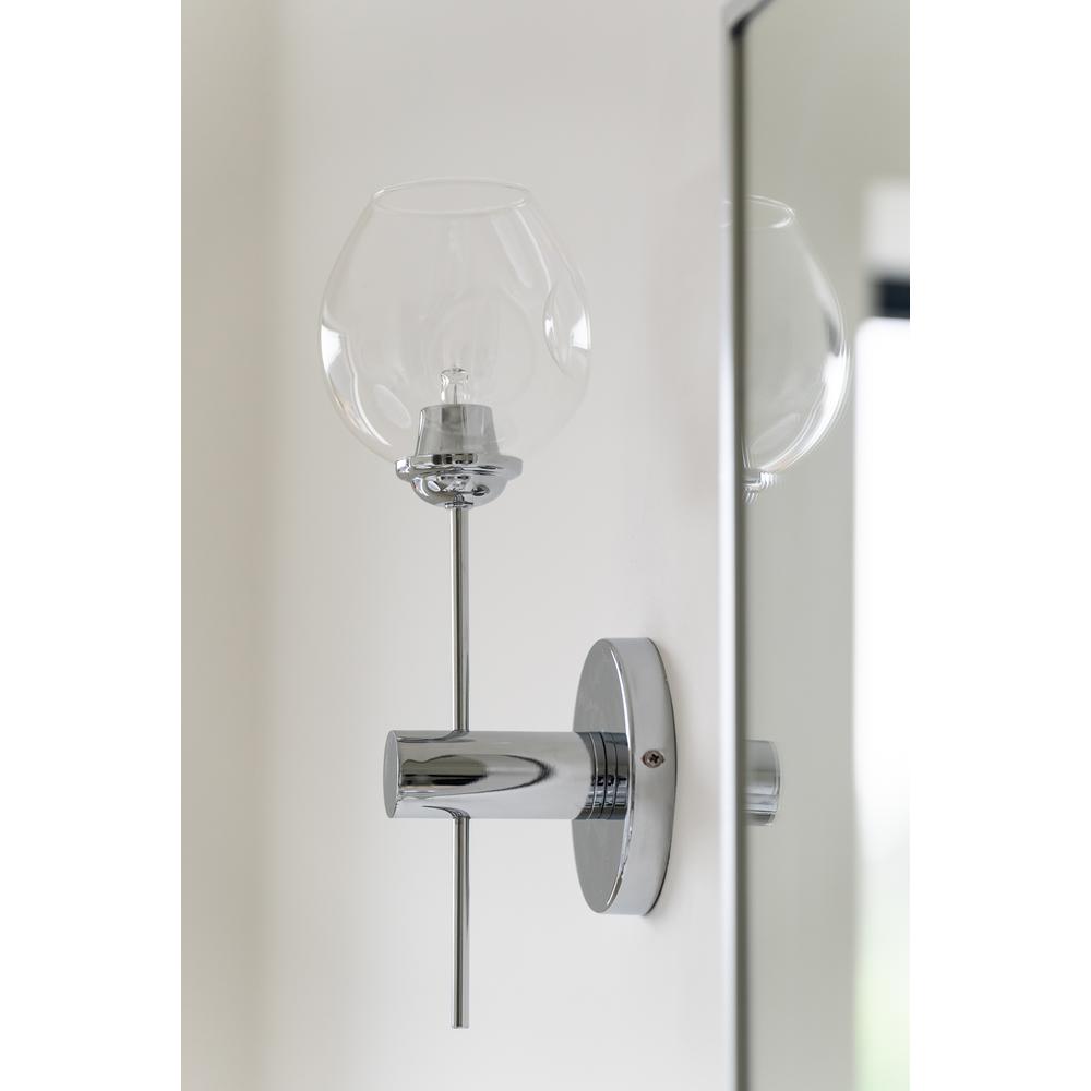 1LT Wall Sconce, PC Finish, Clear Glass. Picture 6