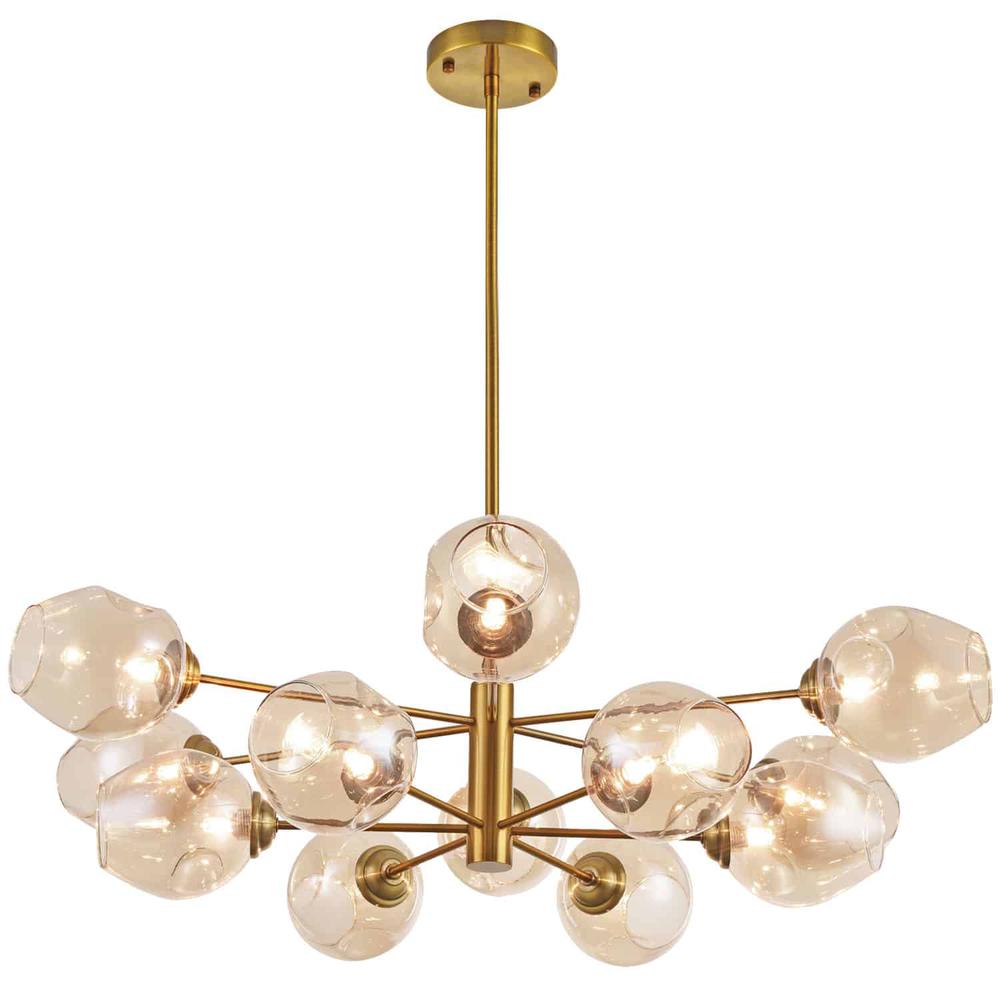 12LT Halogen Chandelier, VB with Champagne Glass. Picture 1