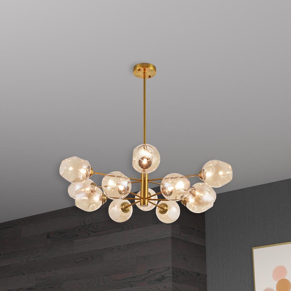 12LT Halogen Chandelier, VB with Champagne Glass. Picture 2