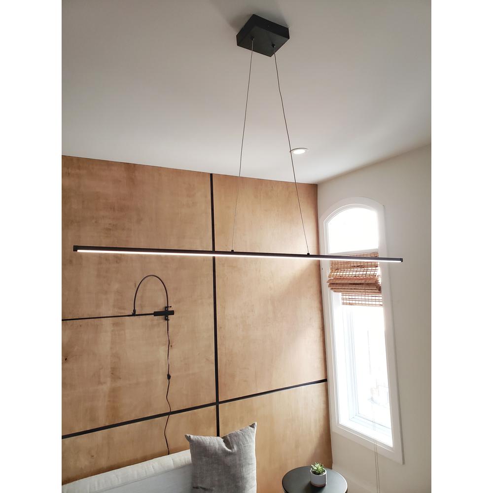 30W Horiz Pendant MB, WH Acrylic Diffuser. Picture 8
