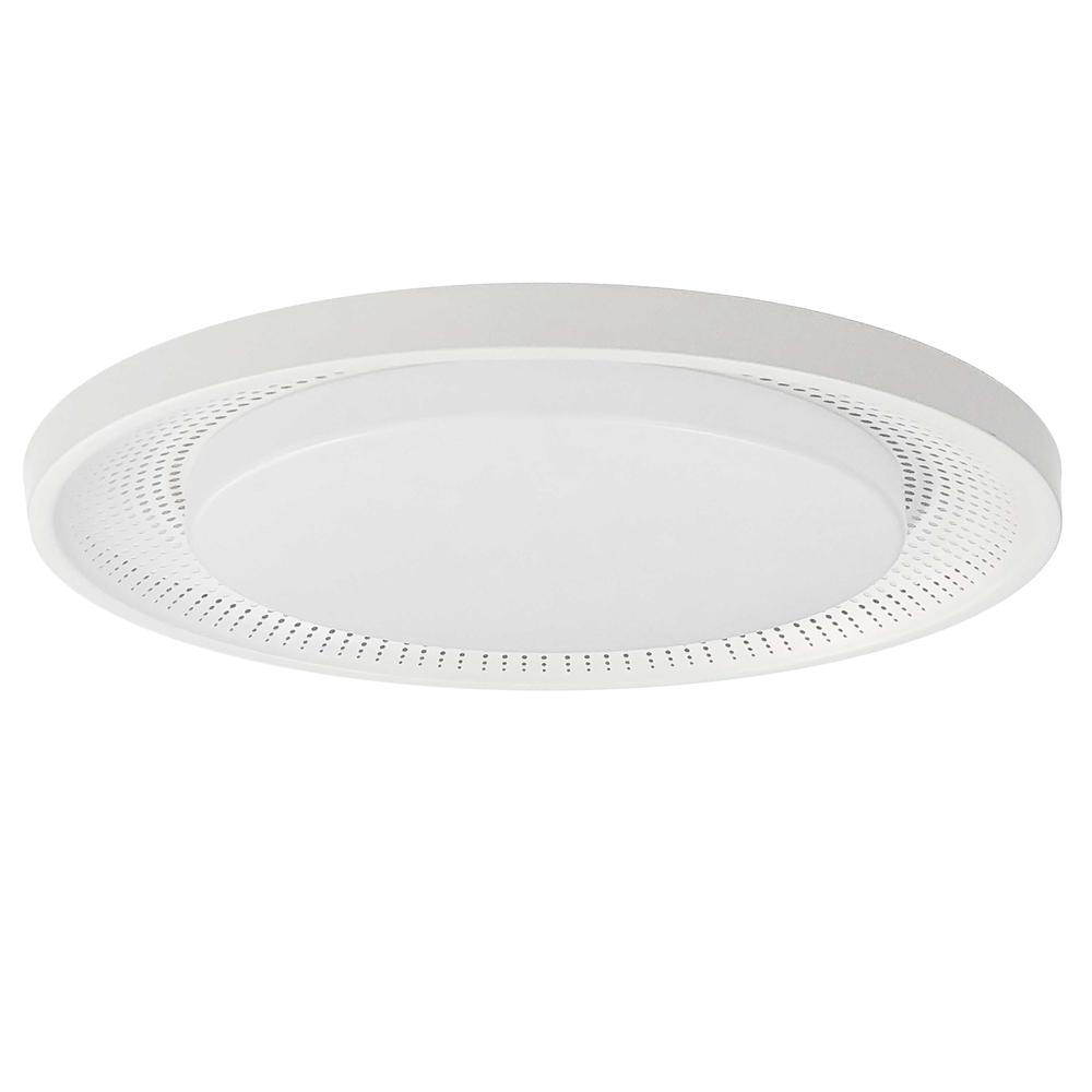 30W Flush Mount Matte White with White Acrylic Diffuser. The main picture.