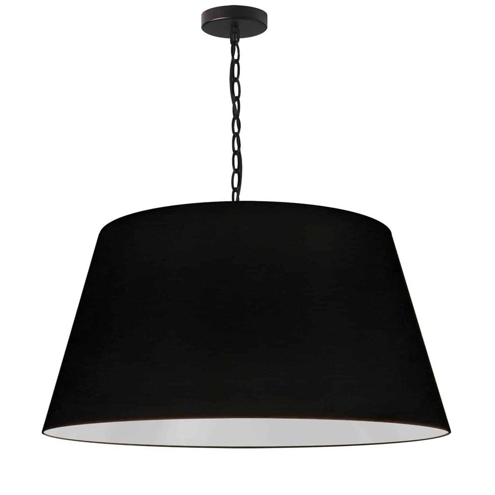 1LT Brynn Large Pendant, BLK Shade, Black. The main picture.