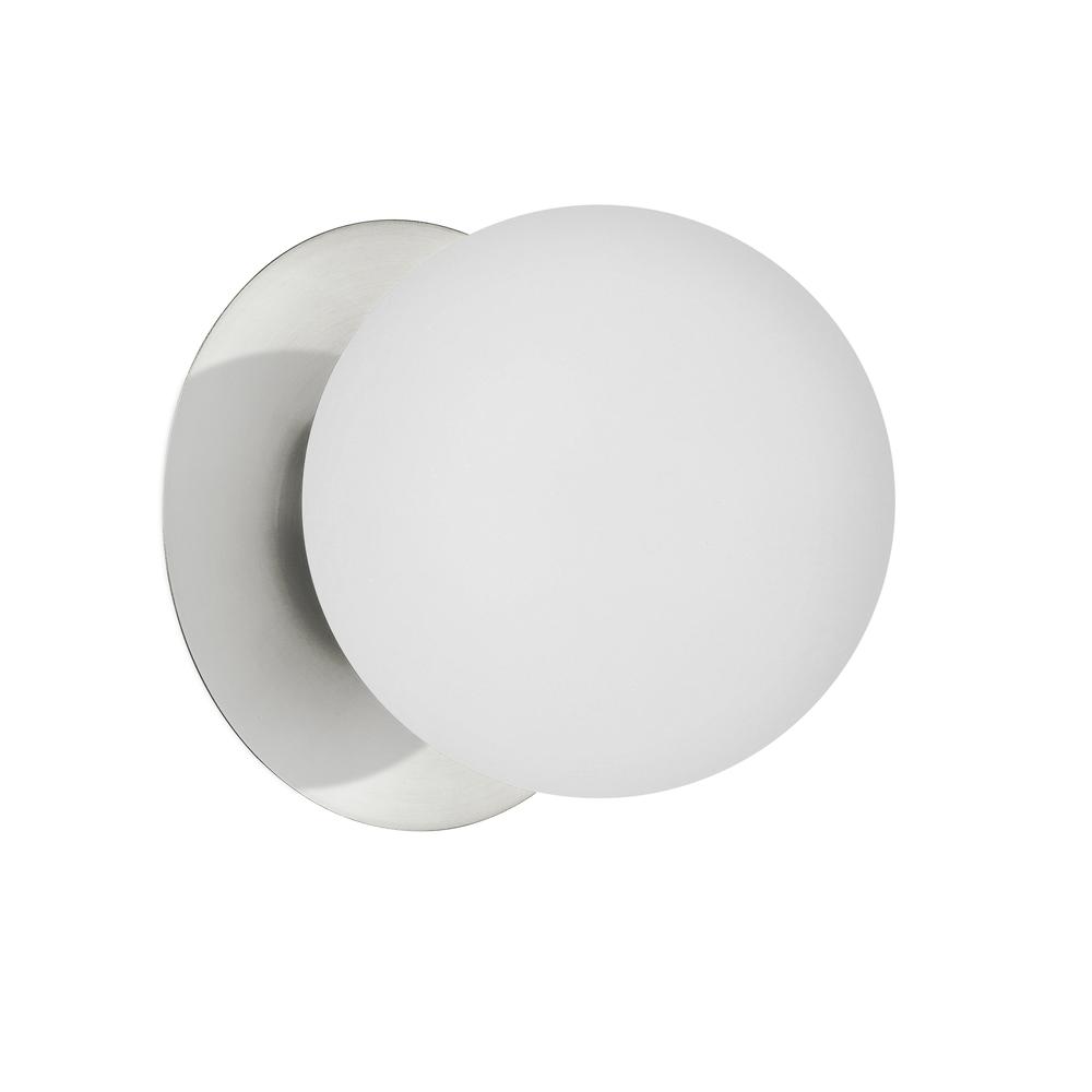 1LT Halogen Wall Sconce,  PC, White Glass. Picture 1