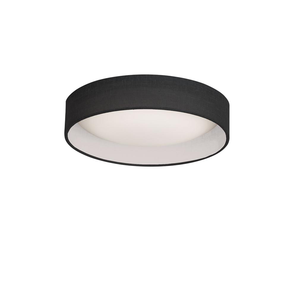 11" Flush Mount, Black Shade. Picture 1