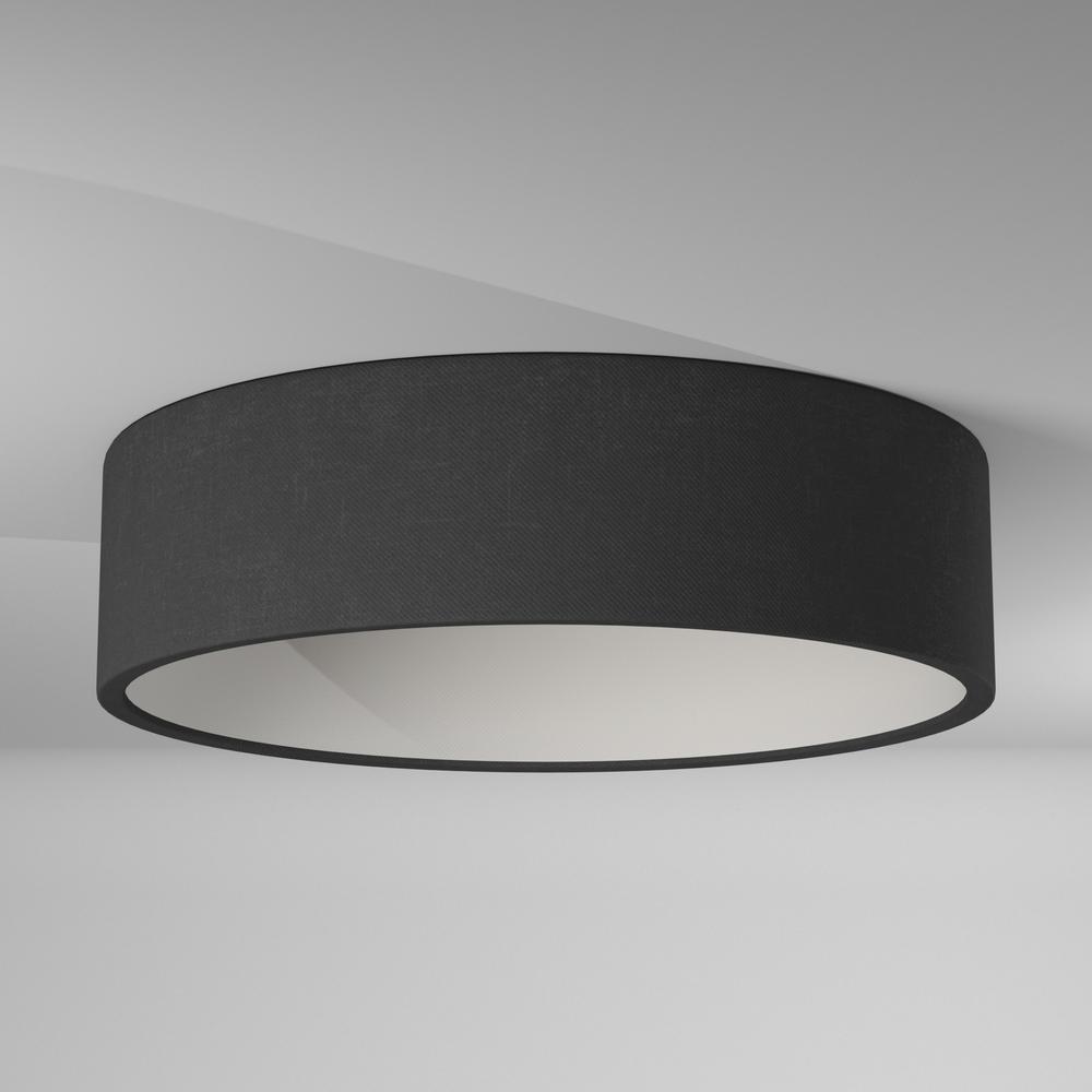 11" Flush Mount, Black Shade. Picture 4