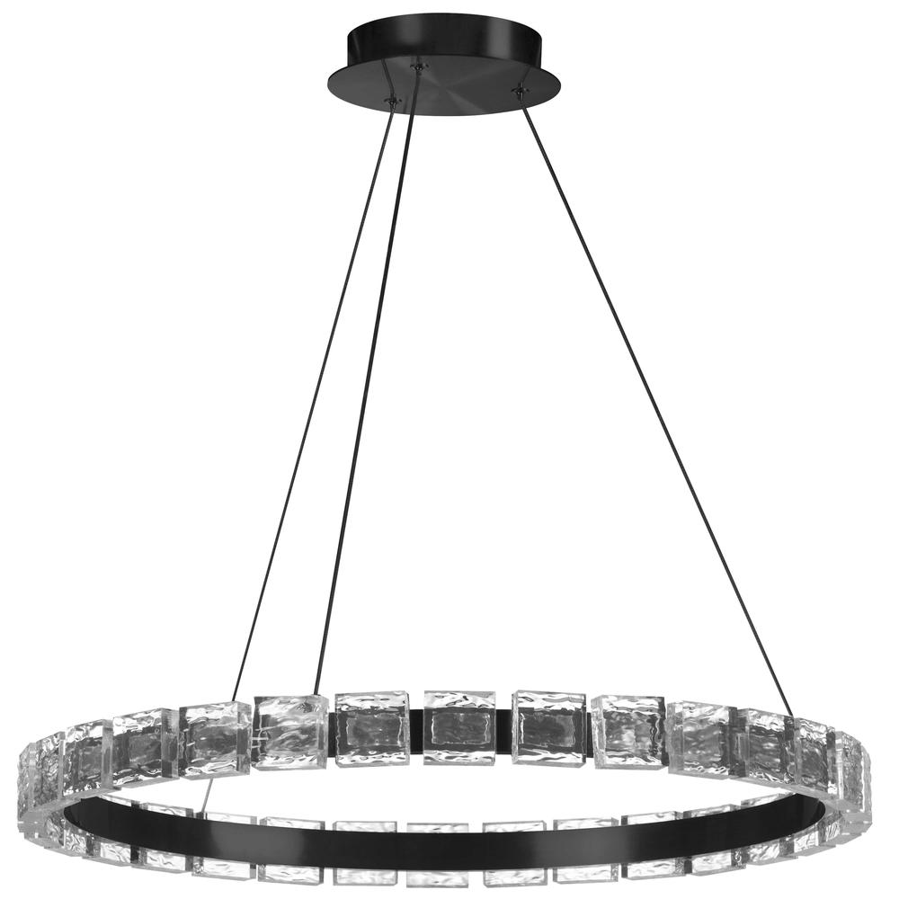 34W Chandelier, MB, Clear Acrylic. Picture 1