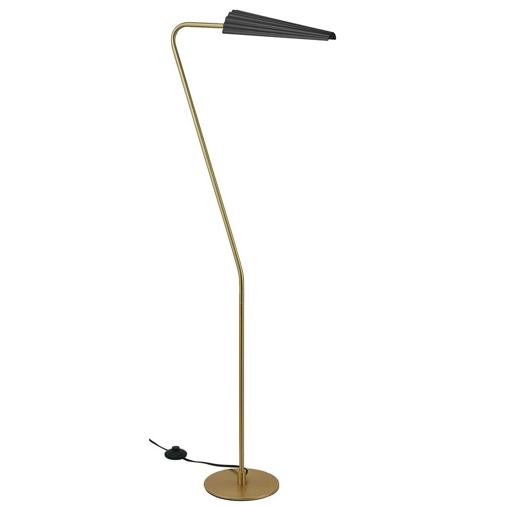 1LT Incandescent Floor Lamp, AGB, MB Shade. Picture 1