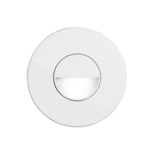 White Round In/Outdoor 3W LED Wall Light. Picture 1